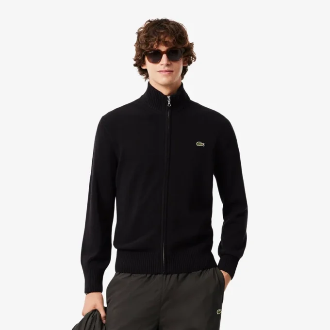 Maglione da uomo in lana con zip Maglione da uomo in lana con zip