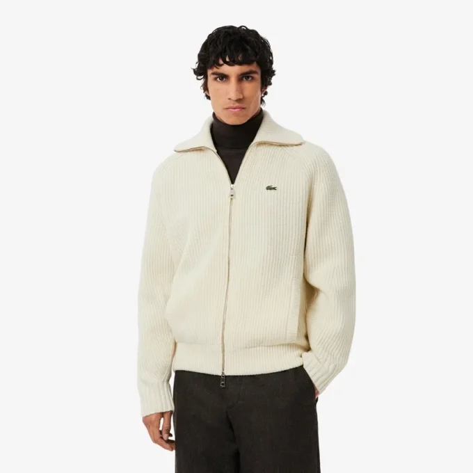Maglione da uomo in lana con zip Maglione da uomo in lana con zip