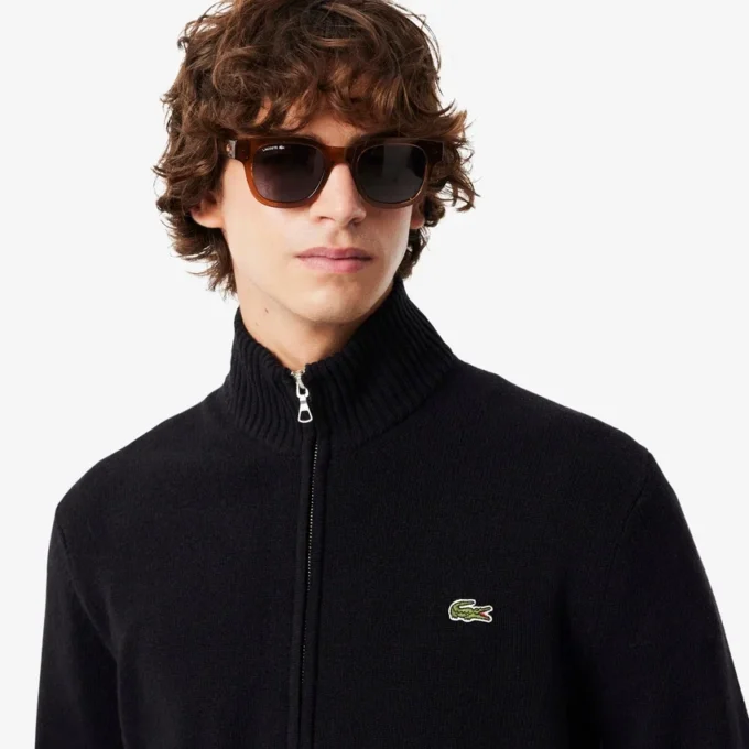 Maglione da uomo in lana con zip Maglione da uomo in lana con zip