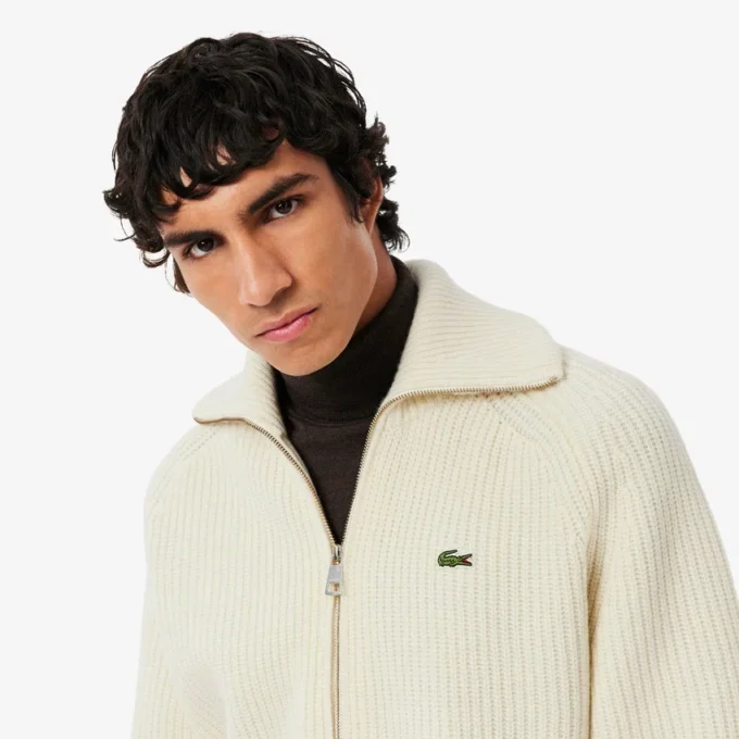 Maglione da uomo in lana con zip Maglione da uomo in lana con zip