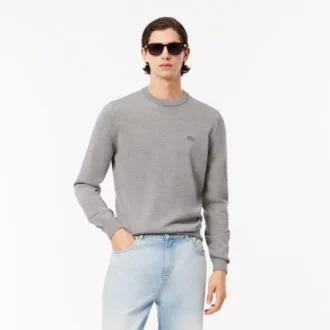 Maglione da uomo in lana merino con collo a giro