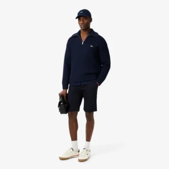 Maglione da uomo in lana pesante con mezza zip