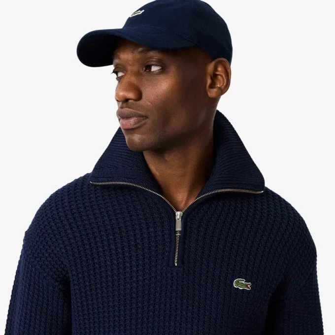 Maglione da uomo in lana pesante con mezza zip Maglione da uomo in lana pesante con mezza zip