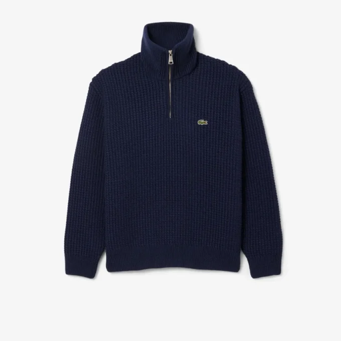 Maglione da uomo in lana pesante con mezza zip Maglione da uomo in lana pesante con mezza zip