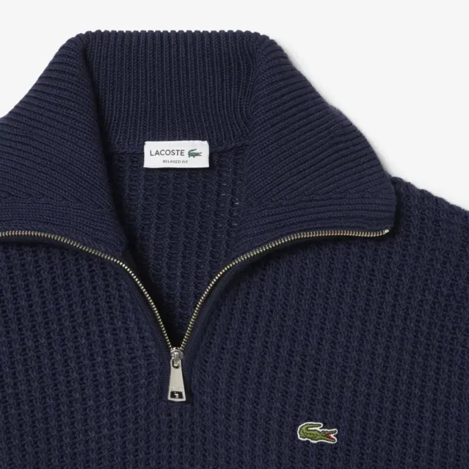 Maglione da uomo in lana pesante con mezza zip Maglione da uomo in lana pesante con mezza zip