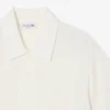 Maglione da uomo in maglia a costine fluida con collo a polo Maglione da uomo in maglia a costine fluida con collo a polo