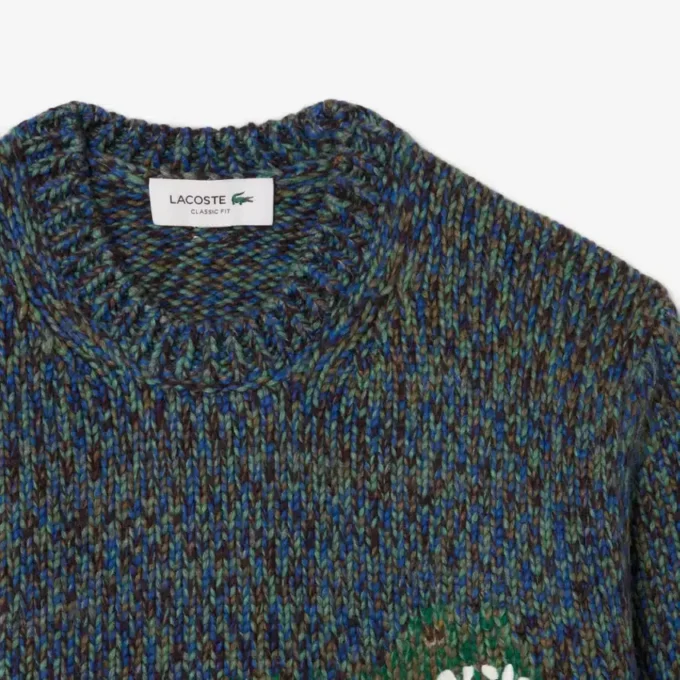 Maglione da uomo in maglia intarsio con coccodrillo Maglione da uomo in maglia intarsio con coccodrillo