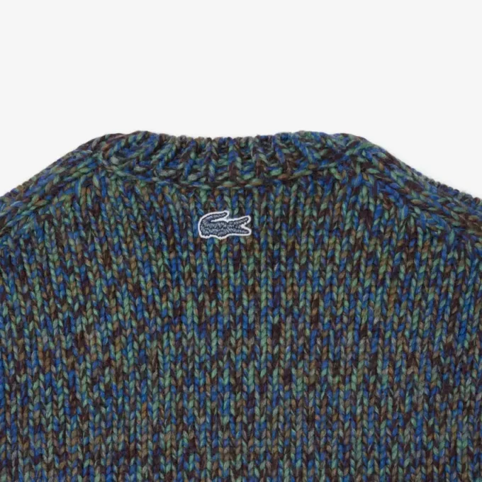 Maglione da uomo in maglia intarsio con coccodrillo Maglione da uomo in maglia intarsio con coccodrillo