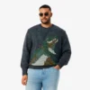 Maglione da uomo in maglia intarsio con coccodrillo Maglione da uomo in maglia intarsio con coccodrillo