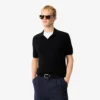 Maglione da uomo in misto cotone con collo a polo aperto Maglione da uomo in misto cotone con collo a polo aperto