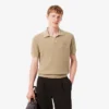 Maglione da uomo in misto cotone con collo a polo aperto Maglione da uomo in misto cotone con collo a polo aperto