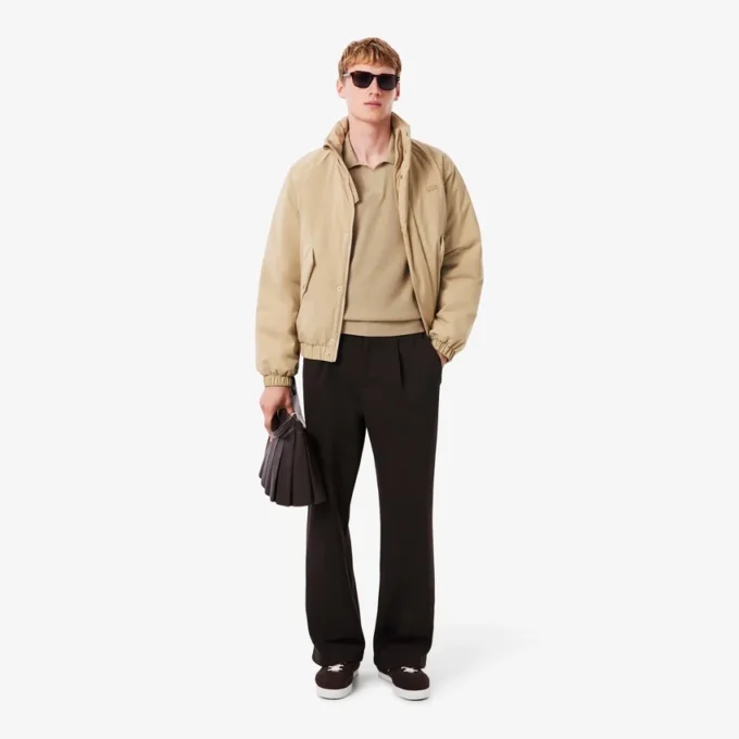 Maglione da uomo in misto cotone con collo a polo aperto Maglione da uomo in misto cotone con collo a polo aperto