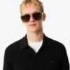 Maglione da uomo in misto cotone con collo a polo aperto Maglione da uomo in misto cotone con collo a polo aperto