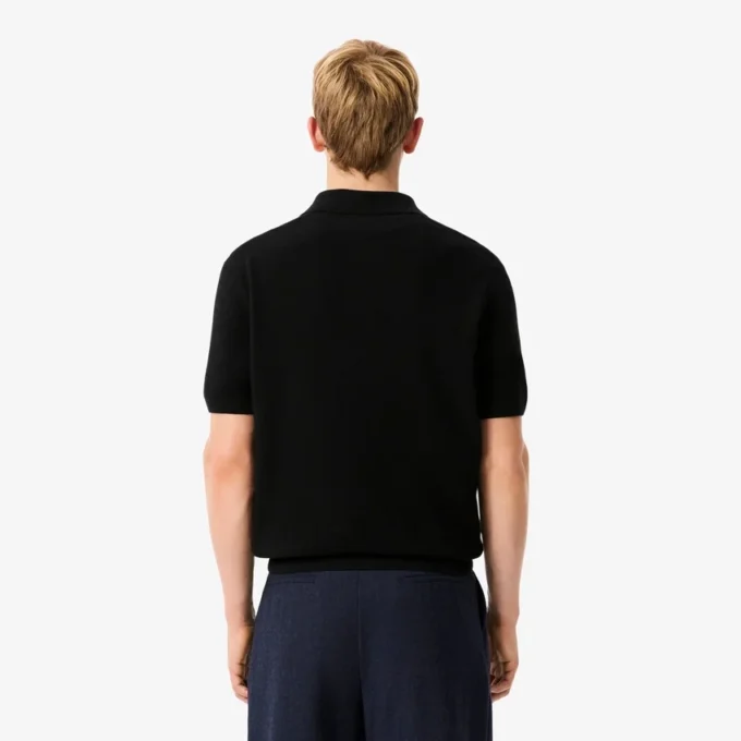 Maglione da uomo in misto cotone con collo a polo aperto Maglione da uomo in misto cotone con collo a polo aperto