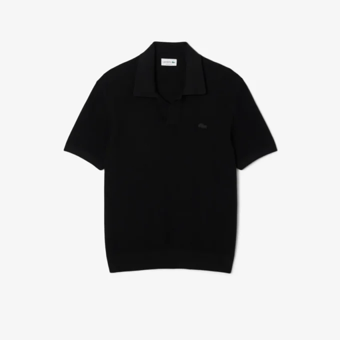 Maglione da uomo in misto cotone con collo a polo aperto Maglione da uomo in misto cotone con collo a polo aperto