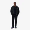 Maglione da uomo in misto cotone e lana con collo a polo e mezza zip Maglione da uomo in misto cotone e lana con collo a polo e mezza zip