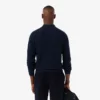 Maglione da uomo in misto cotone e lana con collo a polo e mezza zip Maglione da uomo in misto cotone e lana con collo a polo e mezza zip