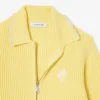 Maglione in cotone con zip e badge Maglione in cotone con zip e badge