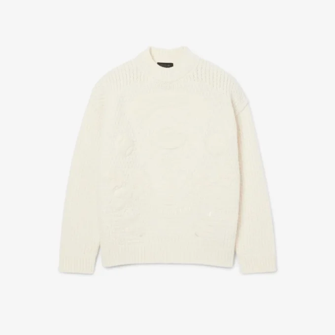 Maglione in lana con badge ricamato Runway Maglione in lana con badge ricamato Runway
