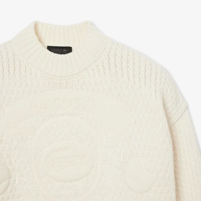 Maglione in lana con badge ricamato Runway Maglione in lana con badge ricamato Runway