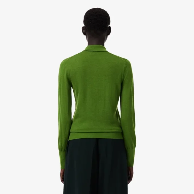 Maglione in lana merino con collo polo Runway Maglione in lana merino con collo polo Runway