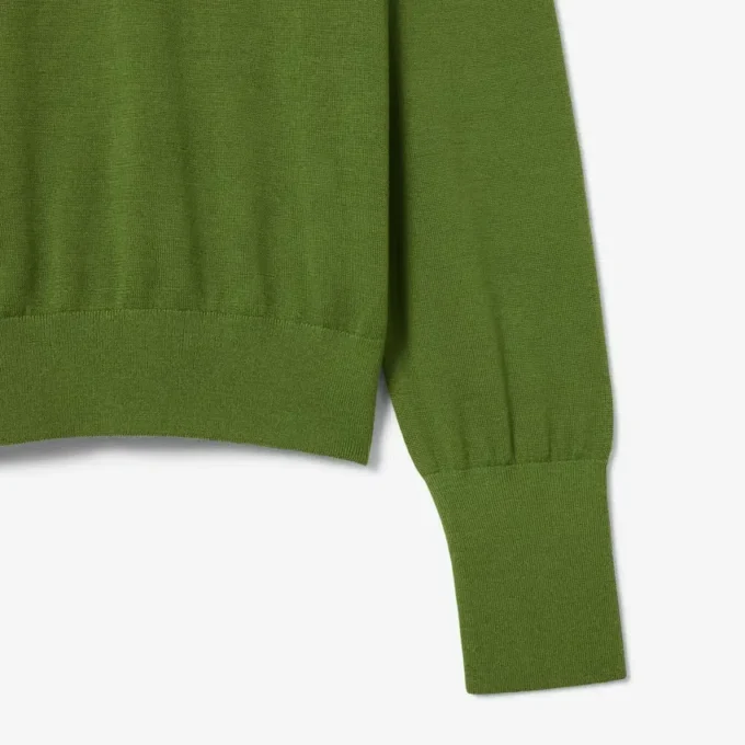 Maglione in lana merino con collo polo Runway Maglione in lana merino con collo polo Runway