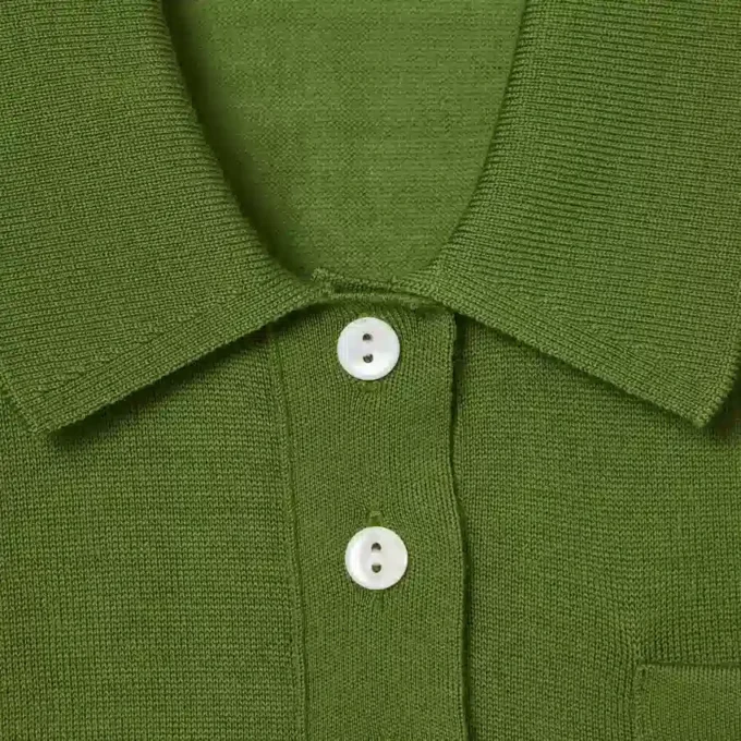 Maglione in lana merino con collo polo Runway Maglione in lana merino con collo polo Runway