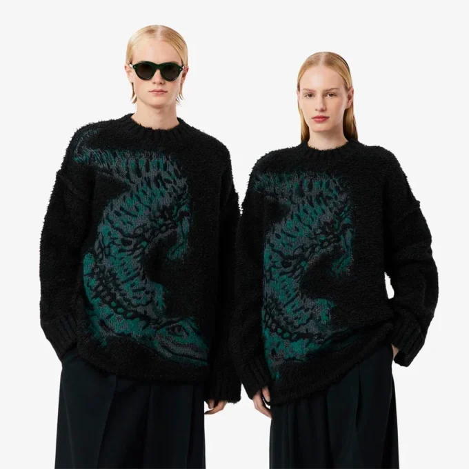 Maglione Jacquard Coccodrillo da passerella Maglione Jacquard Coccodrillo da passerella