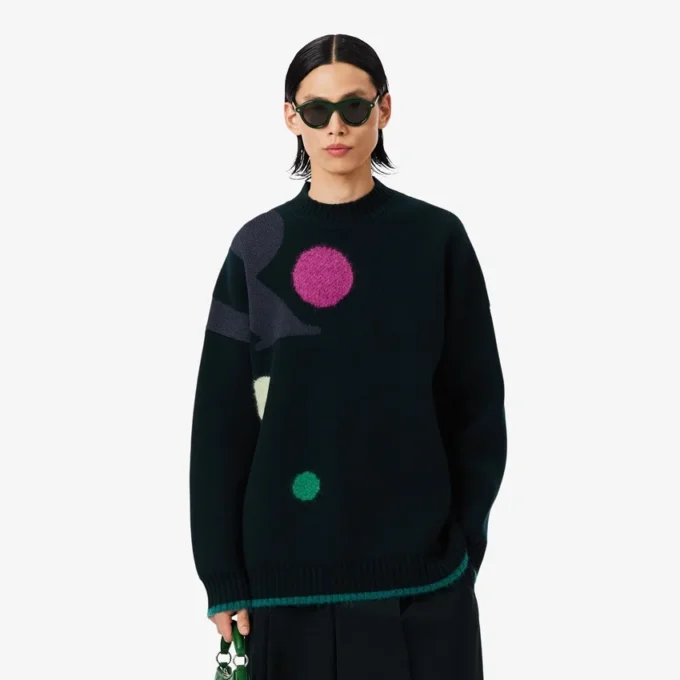 Maglione jacquard con stampa Runway Maglione jacquard con stampa Runway