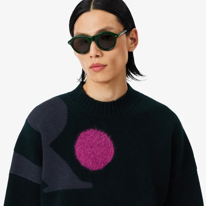 Maglione jacquard con stampa Runway Maglione jacquard con stampa Runway