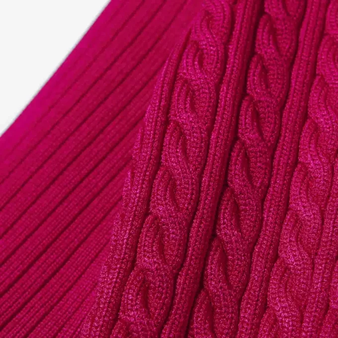 Maglione Runway con collo a polo e lavorazione a trecce Maglione Runway con collo a polo e lavorazione a trecce