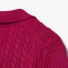 Maglione Runway con collo a polo e lavorazione a trecce Maglione Runway con collo a polo e lavorazione a trecce