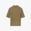 Maglione Runway con collo a polo e lavorazione a trecce Maglione Runway con collo a polo e lavorazione a trecce