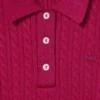 Maglione Runway con collo a polo e lavorazione a trecce Maglione Runway con collo a polo e lavorazione a trecce
