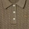 Maglione Runway con collo a polo e lavorazione a trecce Maglione Runway con collo a polo e lavorazione a trecce