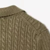 Maglione Runway con collo a polo e lavorazione a trecce Maglione Runway con collo a polo e lavorazione a trecce