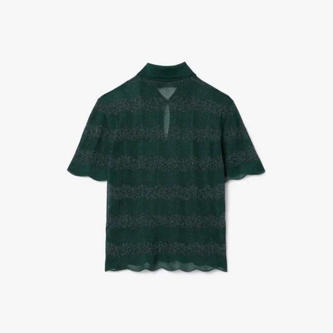 Maglione Runway con collo a polo in punto Pointelle Maglione Runway con collo a polo in punto Pointelle