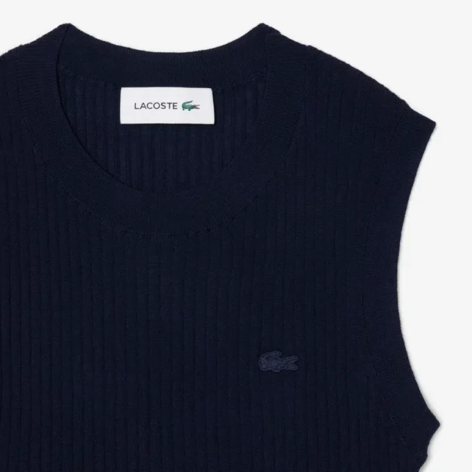 Maglione senza maniche in maglia 3D di lana merino Maglione senza maniche in maglia 3D di lana merino