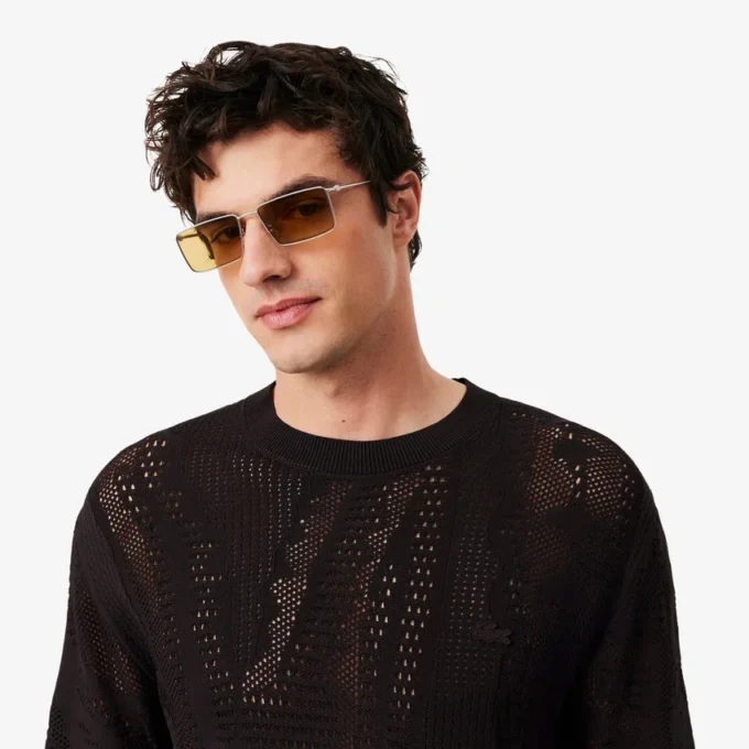 Maglione stampato a maniche corte dalla vestibilità comoda Maglione stampato a maniche corte dalla vestibilità comoda