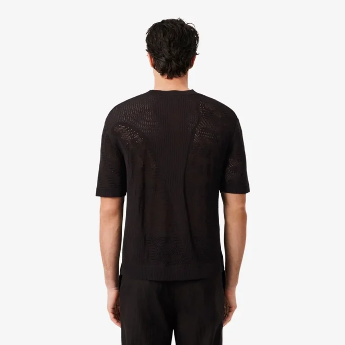 Maglione stampato a maniche corte dalla vestibilità comoda Maglione stampato a maniche corte dalla vestibilità comoda