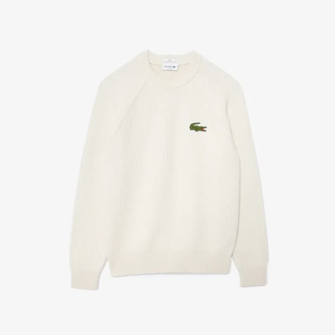 Maglione unisex in cotone a costine con badge Maglione unisex in cotone a costine con badge