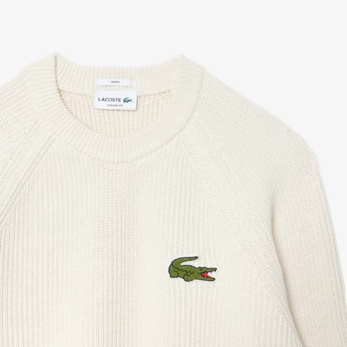 Maglione unisex in cotone a costine con badge Maglione unisex in cotone a costine con badge