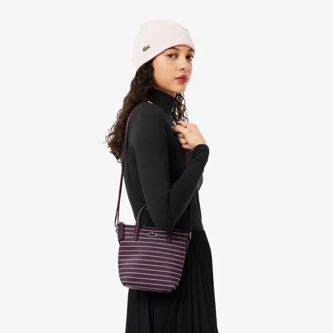 Mini Tote a righe L.12.12 Concept Mini Tote a righe L.12.12 Concept