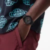 Orologio Lacoste.12.12 Chrono in silicone nero e oro garofano