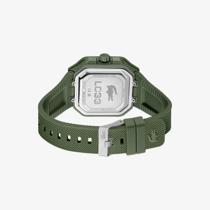 Orologio Lc33 quadrato in silicone con quadrante analogico e digitale
