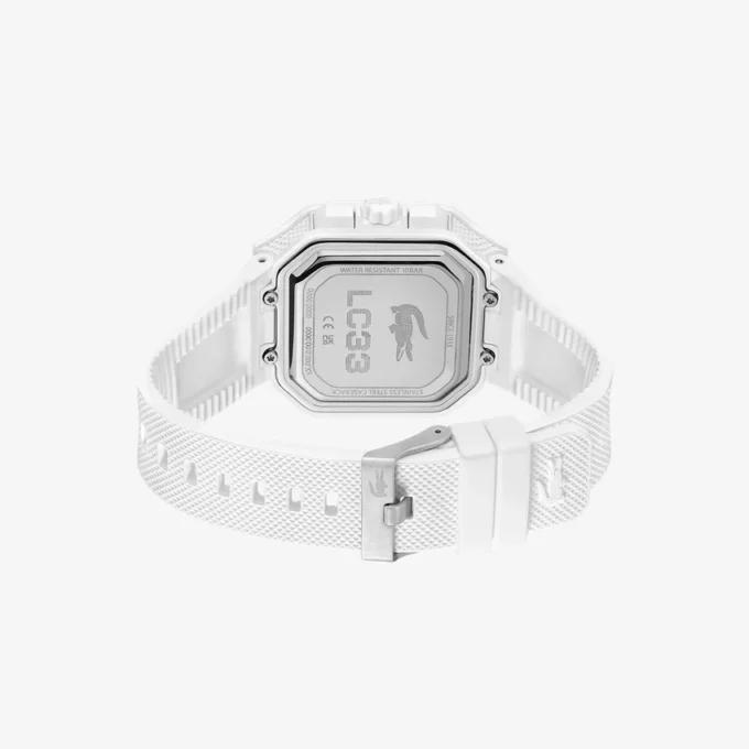 Orologio Lc33 quadrato in silicone con quadrante analogico e digitale