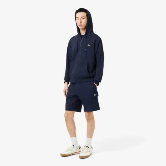 Pantaloncini cargo da uomo in felpa di cotone