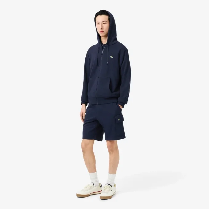Pantaloncini cargo da uomo in felpa di cotone Pantaloncini cargo da uomo in felpa di cotone