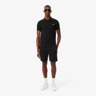 Pantaloncini cargo da uomo in felpa di cotone