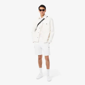 Pantaloncini cargo da uomo in felpa di cotone